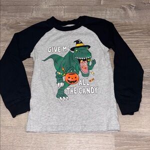 Carter's Gray and Black Halloween Kid's Shirt - Size 6
